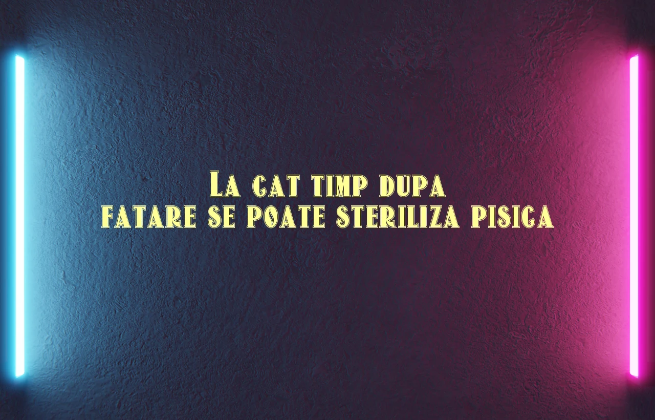 la cat timp dupa fatare se poate steriliza pisica